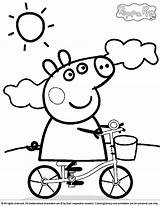 Peppa Pig Coloring Pages Back Birthday Colori sketch template