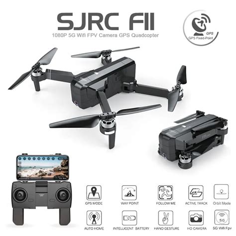 sjrc  gps drone   wifi fpv p camera gesture control brushless quadcopter mins