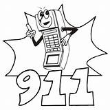 911 Emergency Clipart Coloring Pages Number Call Cliparts Clip Template Contact Background Library Clipground Bubble Speech Spiky Transparent Clipartmag sketch template