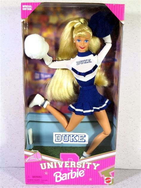 Nib Barbie Doll 1997 University Cheerleader Duke Barbie Barbie Dolls
