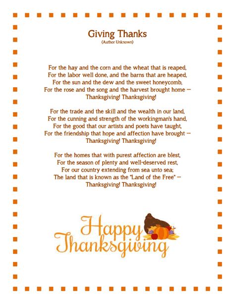 happy thanksgiving poems prayer collection techicy