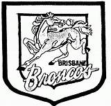 Coloring Broncos Brisbane Boise Silhouette Ipaustralia Mascot sketch template
