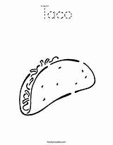Taco Coloring Tacos Drawing Mexico Print Outline Worksheet Twistynoodle Favorites Login Add Built California Usa Getdrawings Noodle sketch template