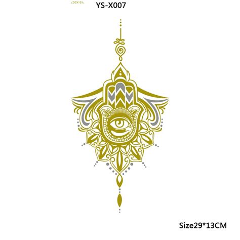 gold and silver eyes temporary tattoos sexy chest tattoo