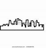 Houston Skyline Silhouette Outline Clipartmag Drawing sketch template