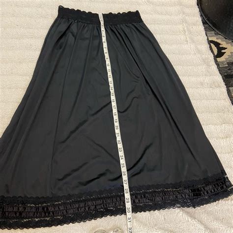 vintage intimates and sleepwear vintage solange black slip skirt with