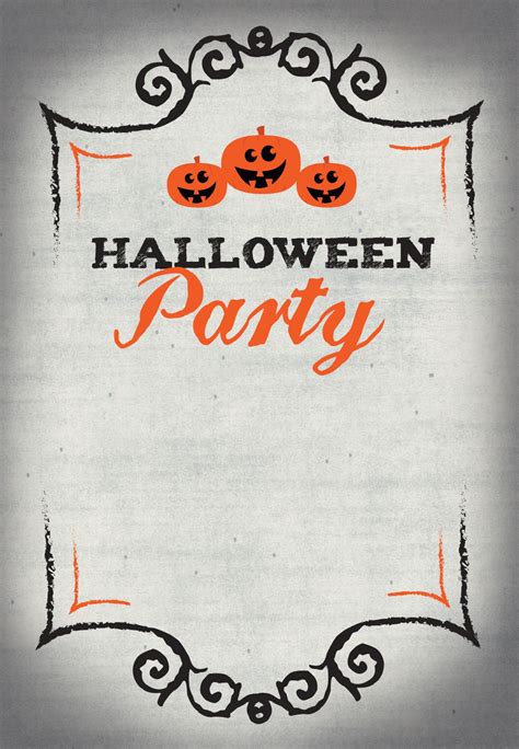 halloween invitation templates printable templates