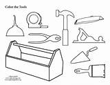 Tools Coloring Pages Printable Getcolorings Color sketch template