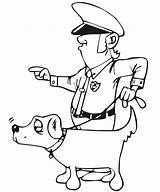 Coloring Kids Pages Police Officer Policeman Printable Popular sketch template
