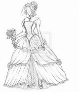 Dress Drawing Victorian Sketches Anime Wedding Draw Drawings Fashion Dresses Beginners Coloring Old Paintingvalley Clothes Choose Board Color Gowns Deviantart sketch template