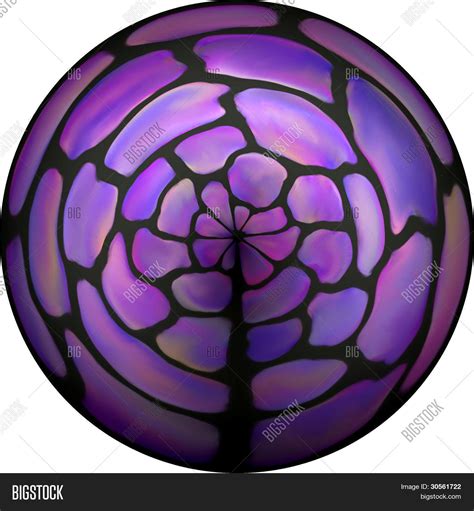 Circular Purple Stained Glass Image And Photo Bigstock