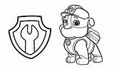 Patrol Paw Coloring Pages Comments Rubble sketch template
