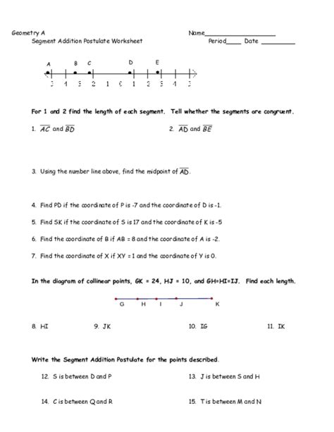 segment addition postulate worksheet kailianna smith academiaedu