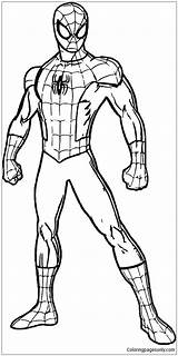 Pages Spiderman Coloring Villain Spider Man Color Online Kids sketch template