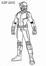 Ant Man Coloring Pages Color Kids Print Printable Simple Justcolor Children sketch template