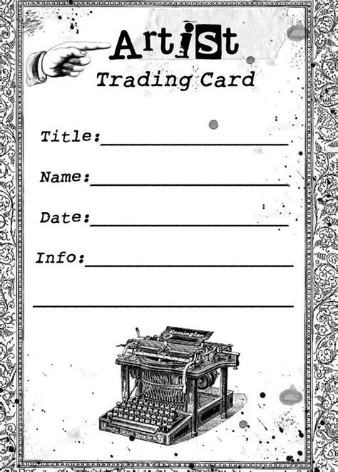 trading card game template   artist trading cards trading card ideas art