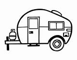 Clipart Caravan Camper Yellow Clip Coloring Camping Coloringcrew Modern Cartoon Caravane Clipground Campervans sketch template