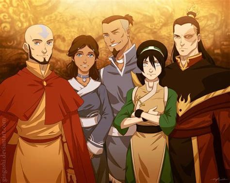 Aang Korra Sokka Toph And Zuko As Adults Avatar The Last