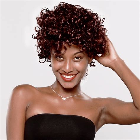 Short Afro Curly Wigs Pixie Cut Wig Synthetic For African American