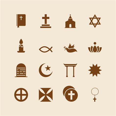 religious symbols  vector art frebers