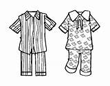 Pijamas Pyjamas Coloriage Colorare Pigiami Colorier Pajama Pajamas Disegno Pintar Acolore Coloritou sketch template