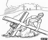 Jesus Coloring Cross Kreuz Hill Way Bible Testament Pages Designlooter Pilate 250px 8kb Judas Christ sketch template