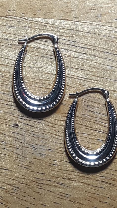 new earrings 10k gold from zales designer signed fine oval
