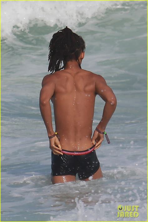 Jaden Smith Wears Just His Calvins For A Dip At The Beach