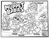 Babies Muppet Junior Muppets Ausmalbilder Kermit Pintar Sheets sketch template