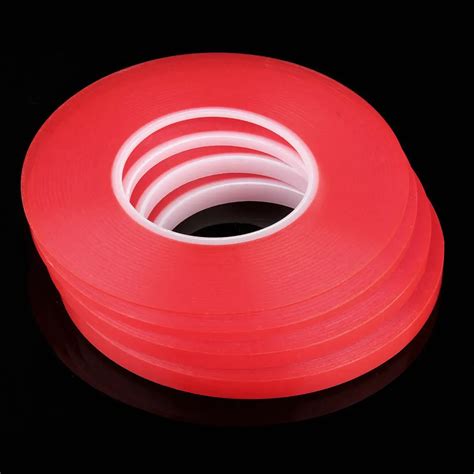 mm  strong acrylic adhesive red film clear double sided tape sticker  mobile phone lcd