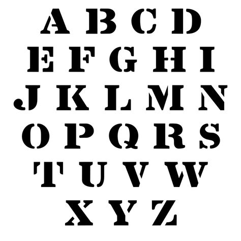 downloadable  printable alphabet stencils templates  alphabet