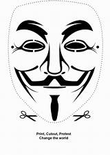 Mask Fawkes Guy Para Desenhos Anonymous Salvo sketch template