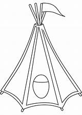 Tent Drawing Teepee Coloring Indian Pages Tipi Template Getdrawings sketch template