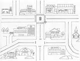 Maps Coloringhome Streets Ejercicios Binged sketch template