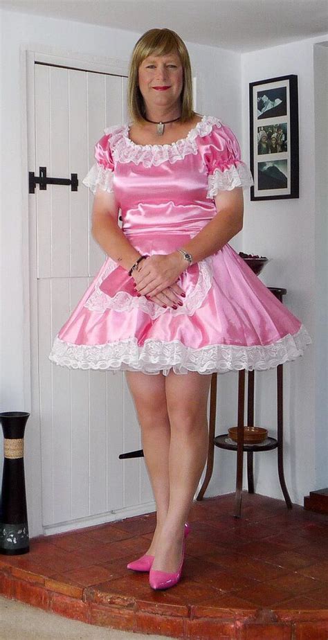 nice satin maid dress sissy maid dresses frilly dresses sissy dress