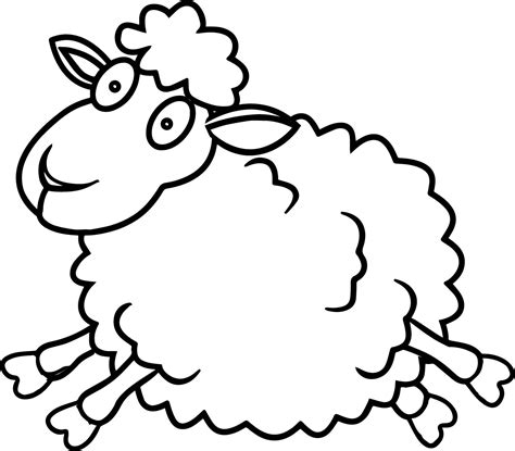 sheep jump coloring page wecoloringpagecom