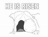 Tomb Jesus Resurrection Colouring Empty Coloring Pages Easter Rise Where Print Netart Risen Christ Open Sunday School Drawings Again Crafts sketch template