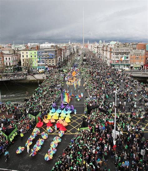 Grey Skies And Green Streets In Dublin As Ireland Celebrates St Patrick