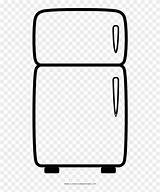 Fridge Coloring Refrigerator Clipart sketch template