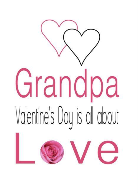 Grandpa Valentine’s Day Is All About Love Card Ad Spon Rsquo
