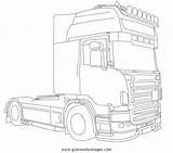 Scania Lastwagen Vrachtwagen Kleurplaten Malvorlage Transportmittel sketch template