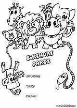 Birthday Coloring Invitation Pages Party Animals Card Cards Animal Color Happy Printable Kids Coloriage Anniversaire Online Print Sheets Cakechooser sketch template