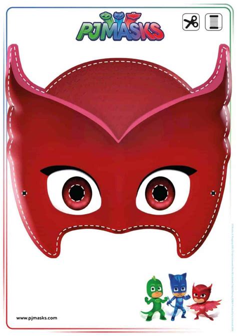 printables pj masks owlette gekko catboy masks life