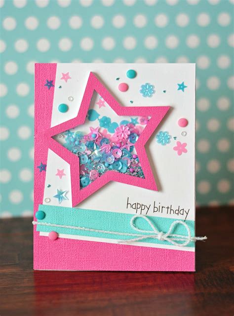pin  sandy trageser  shaker cards projects happy birthday