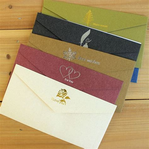 coloffice pcslot retro elegant writing paper envelope bronzing