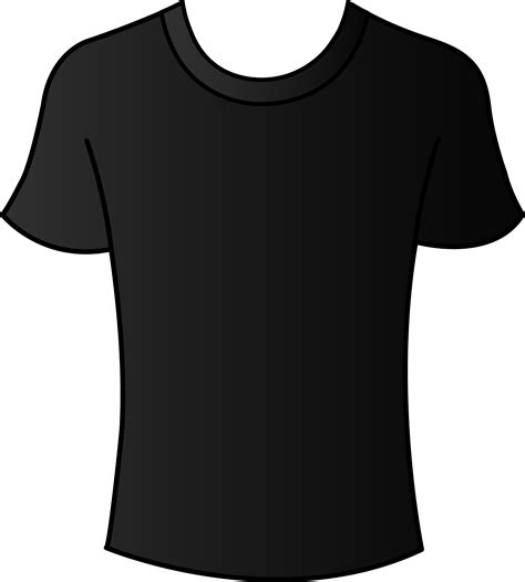 black blank  shirt clipart