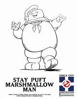 Ghostbusters Puft Marshmallow Jesus Patron Colouring Hobi Pusat Whitesbelfast sketch template