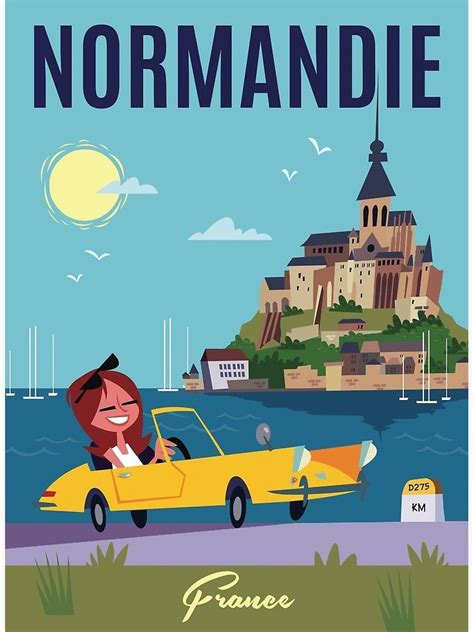 normandie poster art print  gary godel   vintage travel posters poster art