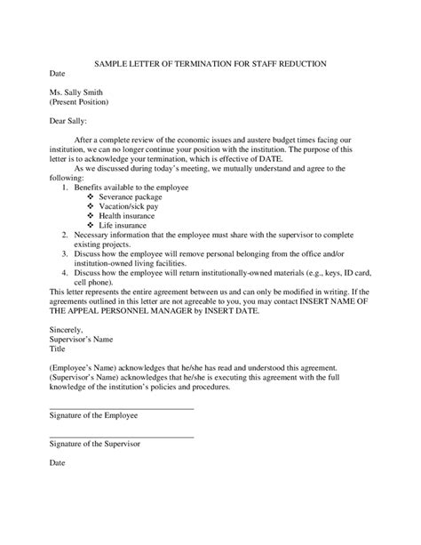 dismissal letter template collection letter template collection