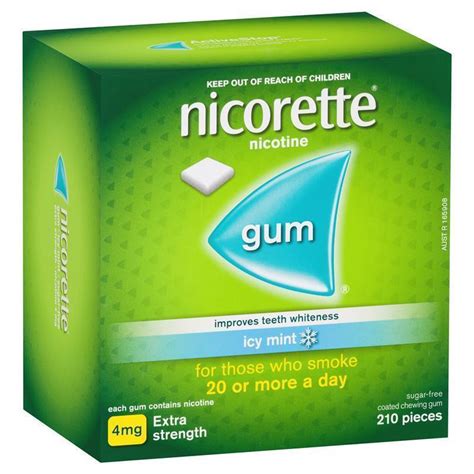 buy nicorette quit smoking extra strength coated icy mint chewing gum